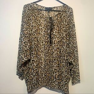 Lane Bryant Plus Size Leopard print top Size 22/24